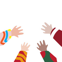hands with flags