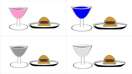 burger and drink icon