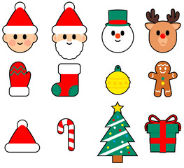 christmas icon set