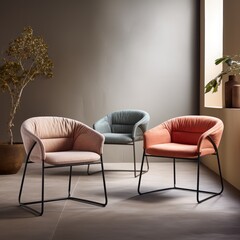 A chair with elegant shapes