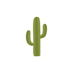 Cacti element of desert landscape and nature flat vector illustration isolated.