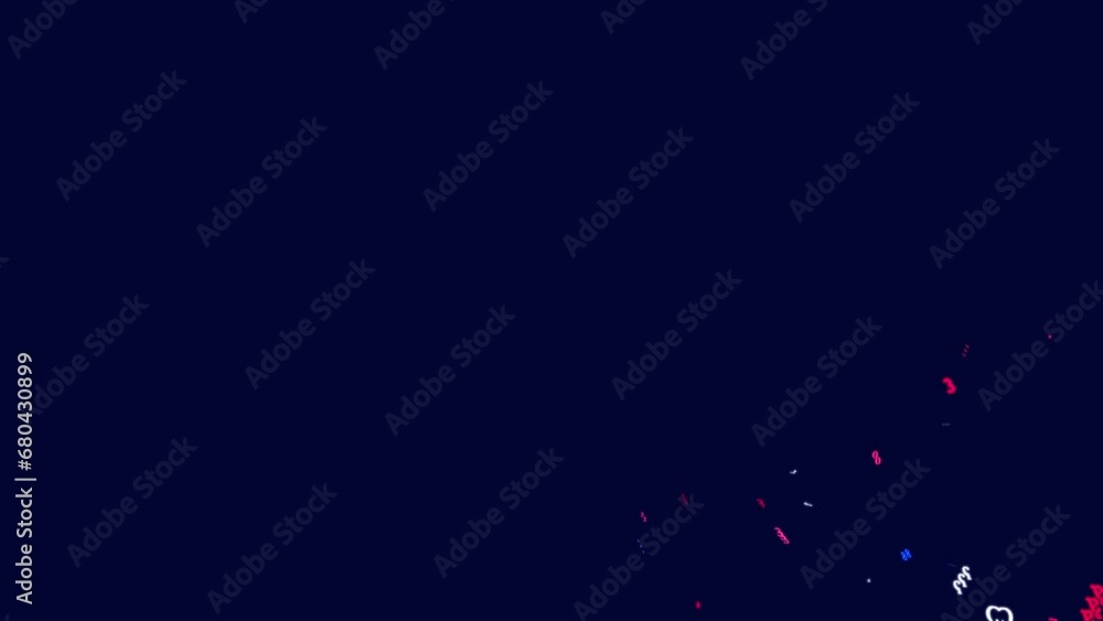Poster symbols form whorls, information ai construction of digits. vj loop hologram abstract multicolored b