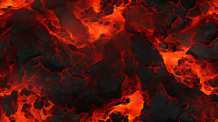 Seamless lava surface texture with infinite pattern