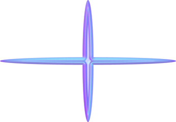 Y2k 3D star for decoration hologram 