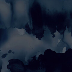 Dark blue watercolor texture Abstract and moody Irregular blotches and splatters Ideal for creating...