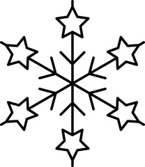Snowflake snow freeze winter thin line outline icon. Snowflakes thin line icon set. Snowflake Simple Vector illustration