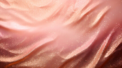 Pink glitter background image in blurred abstract style. Pink glitter is used as a backdrop in the...