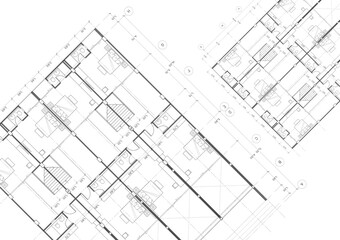 Floor plan designed building on the drawing.