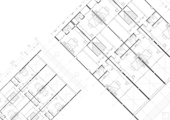 Floor plan designed building on the drawing.
