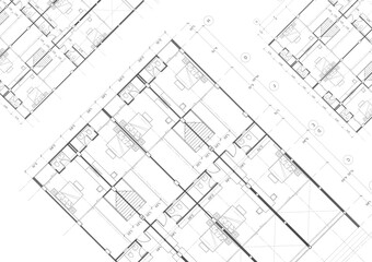Floor plan designed building on the drawing.