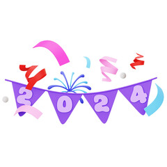 Happy new year 3d icon