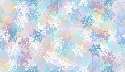 Winter texture from snowflakes. Wrapping paper. Seamless pattern.	