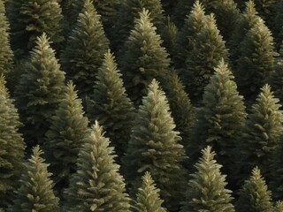 christmas trees winter background