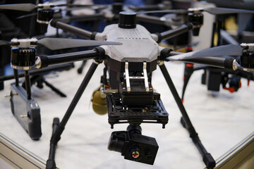 A military aircraft without a pilot that uses a video camera to detect and take out enemy troops and military objectives.