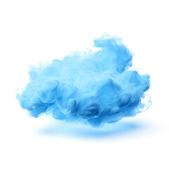 Obraz premium cloud of smoke of blue light color, abstract background, isolated on white background