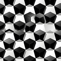 Fototapeta premium seamless pattern of hexagons in a bold black and white