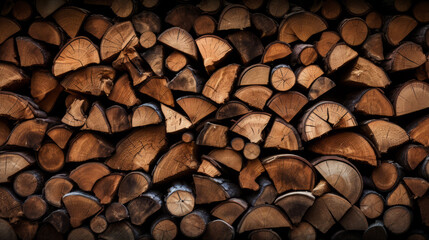 Stacked Firewood Wallpaper Background