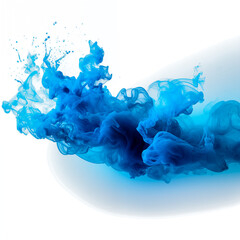 Abstract Elegance: A Dynamic Swirl of Blue Ink Dissolving in Water - Capturing the Fluid Motion and Graceful Forms in a Mesmerizing Aquatic Dance