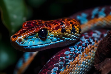 Obraz premium snake in the grass. 