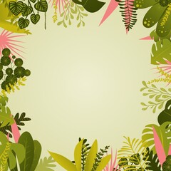 Green Nature Background, Flat Illustration Design  © Maypic.id