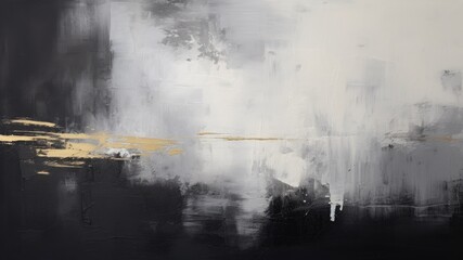 ゴールドと黒と灰色の抽象画_4　Generative AI