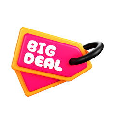 3D Rendered Big Deal Isolated on The Transparant Background