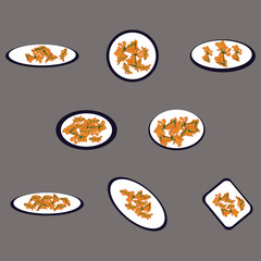 Palak Pakora indian snacks Vector