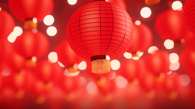 Chinese new year red lantern pictures
