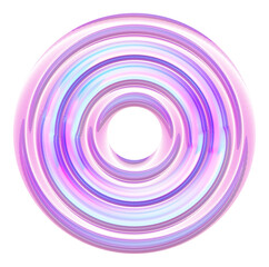 Y2k 3D circle decorative bright hologram 