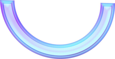 Obraz premium Y2k 3D curve decorative bright holographic