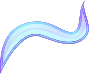 Y2k 3D line decorative bright hologram 