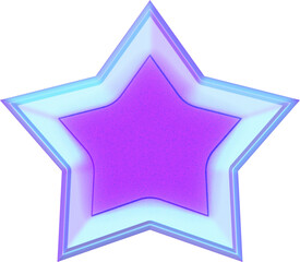 Y2k 3D star decoration bright hologram 