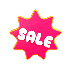 3D Rendered Sale Isolated on The Transparant Background