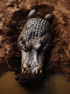 Predator animal water alligator crocodile skin dangerous wildlife wild tooth reptile nature