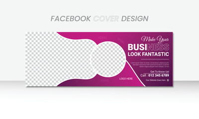 Corporate business social media design Facebook cover template web banner template. Creative corporate business marketing social media facebook cover banner post template