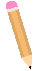 Pencil icon in flat design.