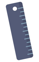 Navy ruler icon. Flat isolated illustration of rule vector icon.