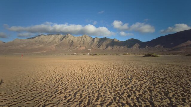 Pico de la Zarza Mountains at Playa de Cofete - Canary Islands Spain