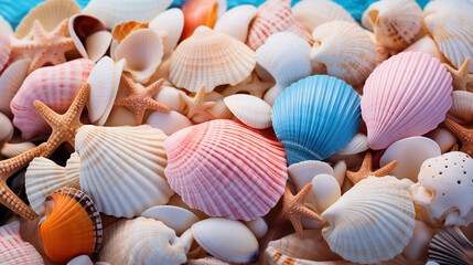 collection of sea shells close-up