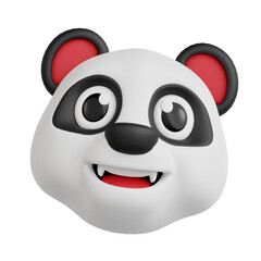 3D Illustration of Panda Animal Emoji