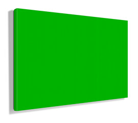 Green Canvas Wraps template for presentation layouts and design. 3D rendering.
