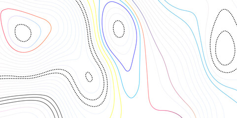 Abstract topographic wavy curve line background. Topography map pattern, Geographic curved relief. Topographic lines background. Vector illustration.