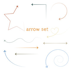 arrow set retro colorful 07
