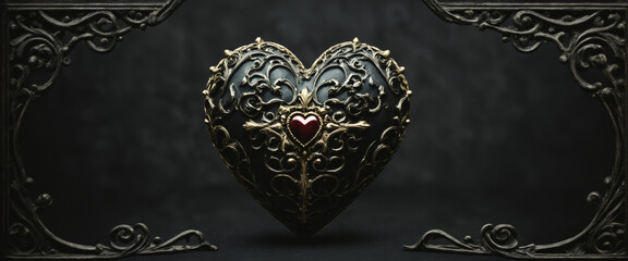 Gothic heart dark fantasy valentine