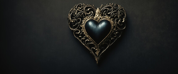 Gothic heart dark fantasy valentine