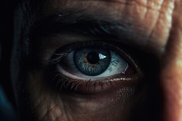 A detailed close-up of a person's eye. Can be used to represent concepts such as vision, focus, or emotion. Ideal for medical or healthcare-related designs
