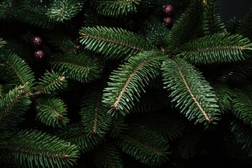 Fototapeta na wymiar Festive Backdrop Showcasing Branches Of Christmas Tree