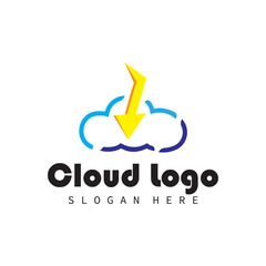 cloud logo vector symbol ilustrations and company bussines