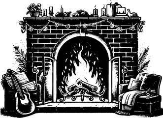 Cozy Fireplace Scene 2