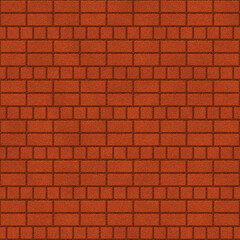 Brick drawing. Seamless red brick wall background - texture pattern for continuous replication.